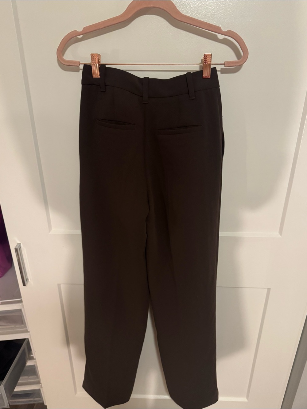 Aritzia Hi Rise Effortless Pants, rich mocha brown - Picture 14 of 16